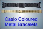 Casio Gilt, Black and Titanium Metal Watch Bracelets