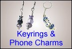 Silver Keyrings and Charms for European-style Charm Beads from WatchBattery (UK) Ltd
