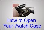 How do I open my watch case?