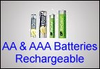 AA and AAA size rechargeable batteries from Watch Battery (UK) Ltd