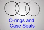Case gaskets and o-rings for sealing watch cases.