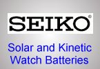 Seiko rechargeable watch batteries from Watch Battery (UK) Ltd