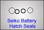 Genuine Seiko battery compartment gasket (o-ring) seals
