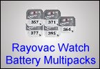 Silver oxide watch batteries in packs of 10 from Watch Battery (UK) Ltd