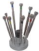 Set of 9 Anchor Screw Drivers Complete With Stand.