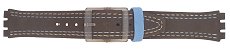 Leather - Swatch Blue Choco (AGM415) Watch Strap - (17 mm notch width)