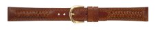 Timex Brown Leather Watch Strap with Plait Design (16mm)