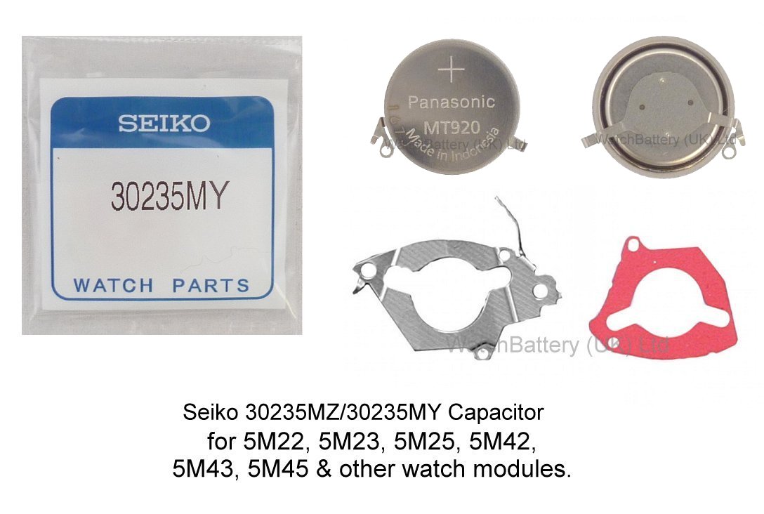 Seiko Capacitor (TC920S) 3023 5MZ / 3023 5MY for Seiko 5M22, 5M23, 5M25,  5M42, 5M43, 5M45 Modules.