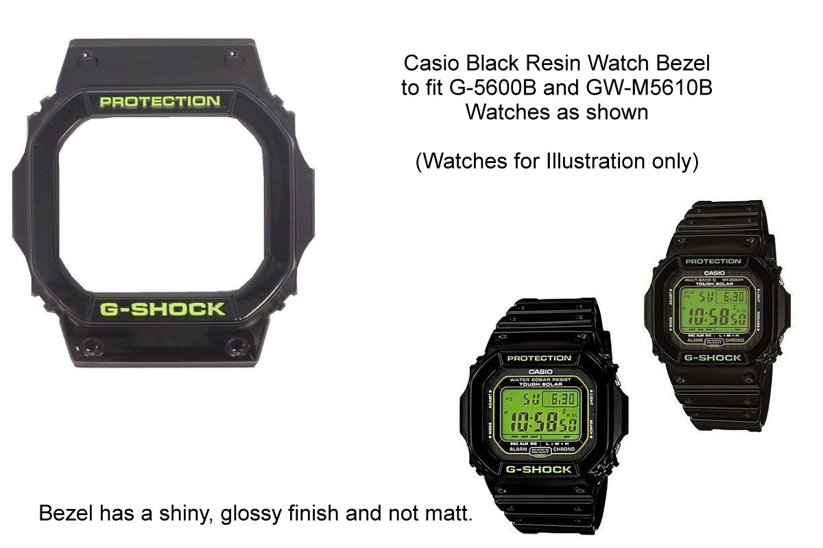 Bezel for Casio G-5600B & GW-M5610B (Shiny Black) - G5600