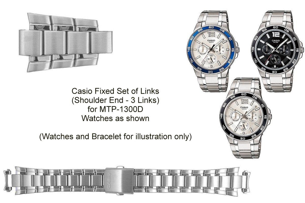 Bracelet Links for the shoulder end of the Casio MTP1300D Watch