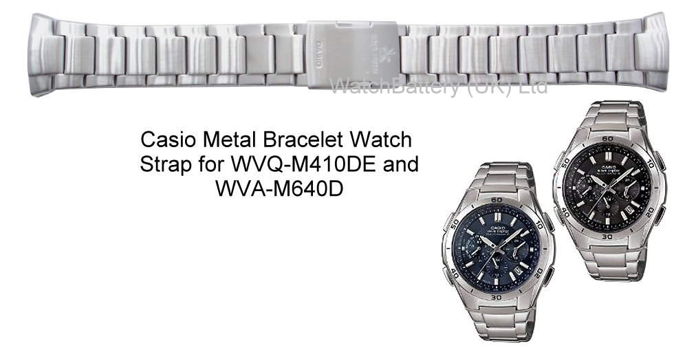 skrig Allergi fintælling Casio WVQ-M410DE, WVA-M640D & WVA-M650D Watch Strap Band - Metal Watch  Bracelet for WVQ-M410, WVA-M640 & WVA-M650