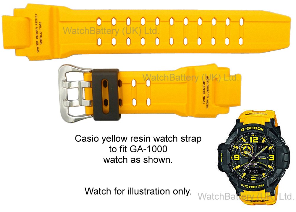 Se convierte en Generador Arrestar Casio GA-1000 Watch Strap - Watch Band for Casio GA1000 Watch